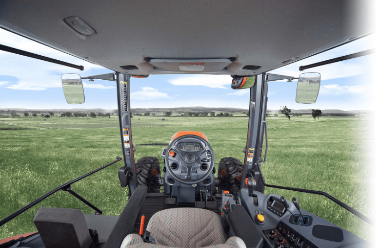 Image of interior of tractor