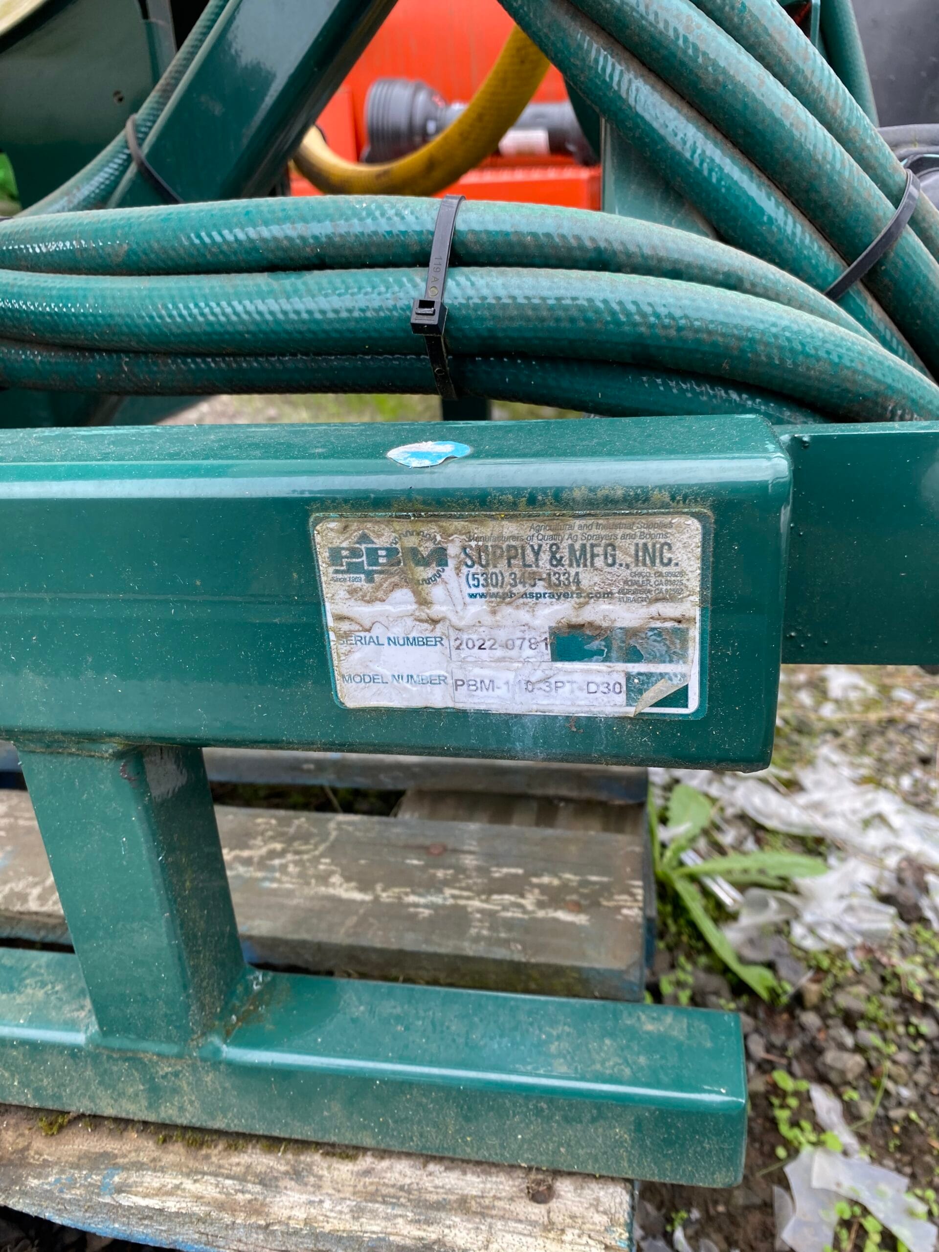 PBM PBM-110-3PT-D30 110 GAL 3 POINT SPRAYER