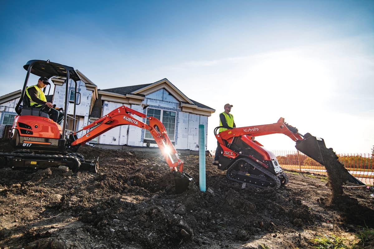 U17 and SCL1000 digging at house construction site